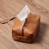 Leather Tissue Box Storage Box for Home and Car