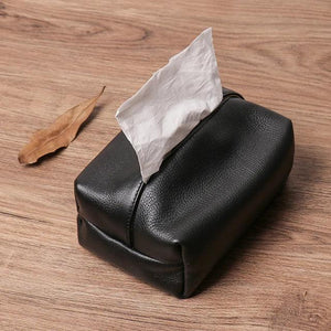 Leather Tissue Box Storage Box for Home and Car