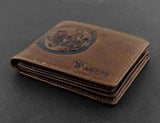 Vintage Dragon Style Leather Men Wallet Cowhide Bifold Purse