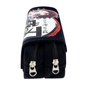Demon Slayer Kimetsu no Yaiba Anime Canvas Purse Long Wallet Pen Case