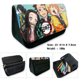 Demon Slayer Kimetsu no Yaiba Anime Canvas Purse Long Wallet Pen Case
