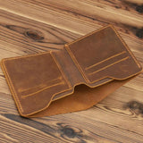 Retro Two Towers Leather Men's Wallet