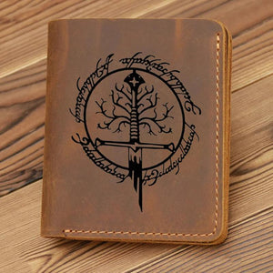 Retro Two Towers Leather Men's Wallet