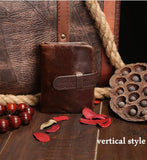 Men Wallets 100% Cow Leather Men Purse Vintage Male Purse 519