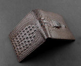 Crocodile Vintage Bifold Cowhide Wallet Money Clip