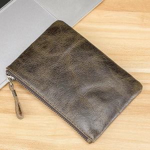 Men's Leather Bag for Drivers Vegetable Tanning Wallet