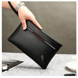 YUES KANGAROO Men Clutch Bag Soft Leather Large Capacity Envelope Wallet