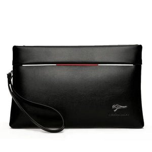 YUES KANGAROO Men Clutch Bag Soft Leather Large Capacity Envelope Wallet