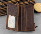 Top Crocodile Style Men Wallets Male Purse Brown