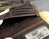 Top Crocodile Style Men Wallets Male Purse Brown