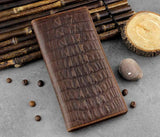 Top Crocodile Style Men Wallets Male Purse Brown