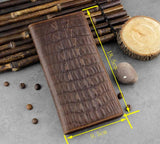 Top Crocodile Style Men Wallets Male Purse Brown