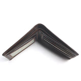 Vintage Cowhide Flower Wallet Men Leather Money Bag