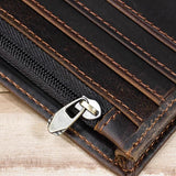 Leather Bifold Travel Wallet with ID Window and RFID Blocking