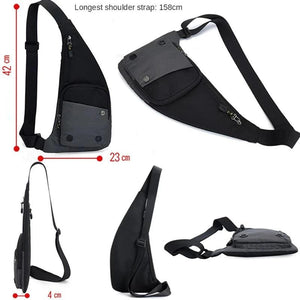 Men Casual Shoulder Bag Leisure Travel Outdoor Crossbody Sling Chest Bag
