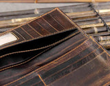 Dragon Real Leather Long Wallet Men's High Billfold Purse