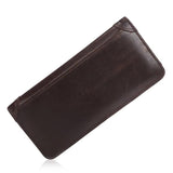 Vintage Men Wallets Leather Long Money Clip Purses