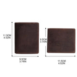 Men's RFID Blocking Leather Wallet Bifold Slim Short Vintage Purse Money