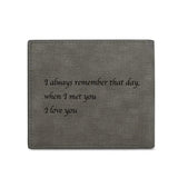 Men's Engraving Photo Wallet Vintage Short Wallet Personalized Gift