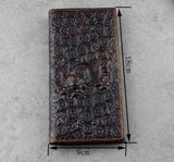 3D COW Print Cowhide Leather Men's Wallet Vintage Purse Long Wallet
