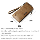 Men's PU Leather Clutch Wallet Multi-Card Large Capacity Handbag