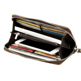 Men's PU Leather Clutch Wallet Multi-Card Large Capacity Handbag