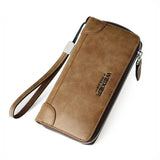 Men's PU Leather Clutch Wallet Multi-Card Large Capacity Handbag