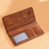 RFID Secure Cash Bussiness Long Wallet for Men