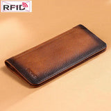 RFID Secure Cash Bussiness Long Wallet for Men