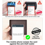 Men's Cowhide Leather Vertical Wallet