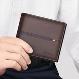 Men's Cowhide Leather Vertical Wallet