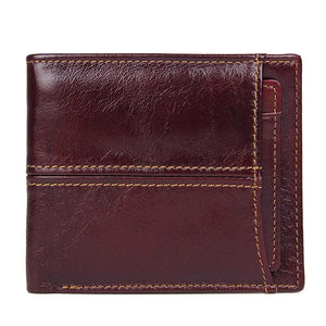 Men's Short Wallet Horizontal & Vertical Multi-Card Solid Wallet