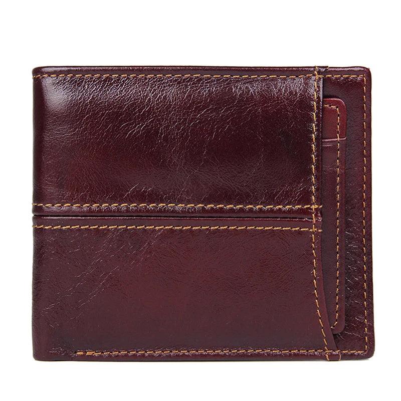 Men's Short Wallet Horizontal & Vertical Multi-Card Solid Wallet