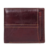 Men's Short Wallet Horizontal & Vertical Multi-Card Solid Wallet