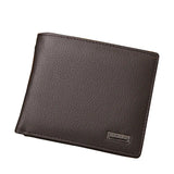 Men's Cow Leather Wallet Slim Small Short Business Purse