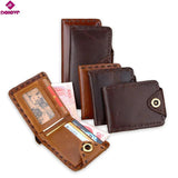 Cowboy Style Men's Wallet Retro High Capacity Genuine Leather Purse