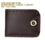 Cowboy Style Men's Wallet Retro High Capacity Genuine Leather Purse