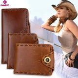 Cowboy Style Men's Wallet Retro High Capacity Genuine Leather Purse