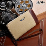 Men's Canvas Long Wallet Multi-Card Business Hand Bag