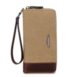 Men's Canvas Long Wallet Multi-Card Business Hand Bag