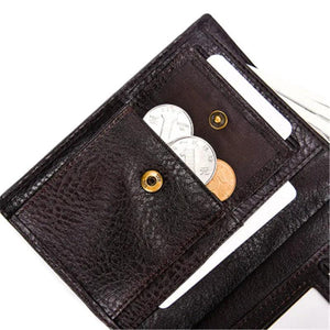 Real Leather Mens Wallet Short Purses Portefeuille Homme
