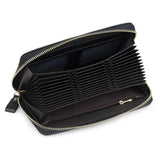 RFID Women's Handbag Long Organ Wallet Solid Large Capacity Leather Zipper Bag