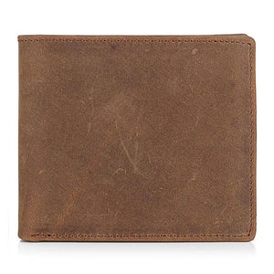 Vintage Cowhide Mens Wallet Crazy Horse Leather Man Purse Male Credit&id