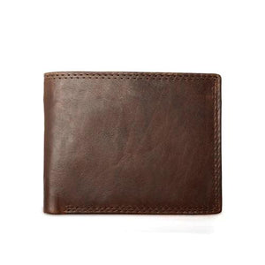 Vintage Short Men Wallets Cowhide Crazy Horse Leather