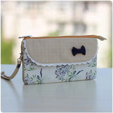 Floral Printing Organizer Wallet Women Flower Bow Small Money Clutch Bag