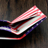U.S. Flag Slim Wallet Purse w/ Safe Chain for Boys