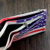 U.S. Flag Slim Wallet Purse w/ Safe Chain for Boys