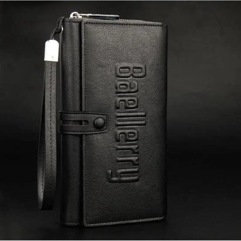 Seagloca Men Leather Wallet Purse Casual Clutch Zipper Multifunction