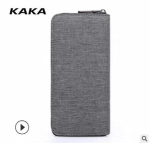 Men's Clutch Wallet Money Clip Large Capacity Phone Bag