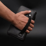 Men Clutch Bag Large Capacity Wallet Double Zipper Long Wallet